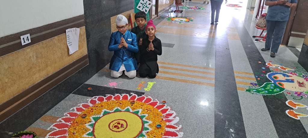 Rangoli Making Activity | Grade 1 & 2